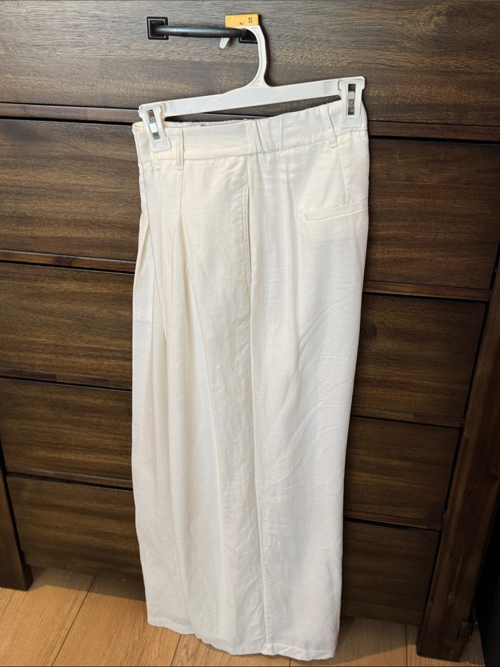 Nine West white Wide-Leg Pleated Pants